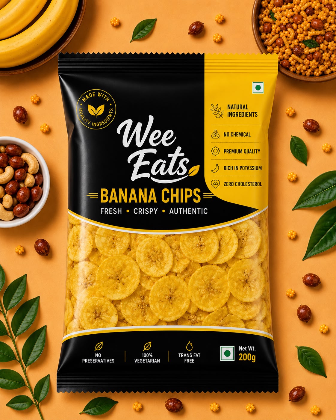 Wee Eats Banana Chips package